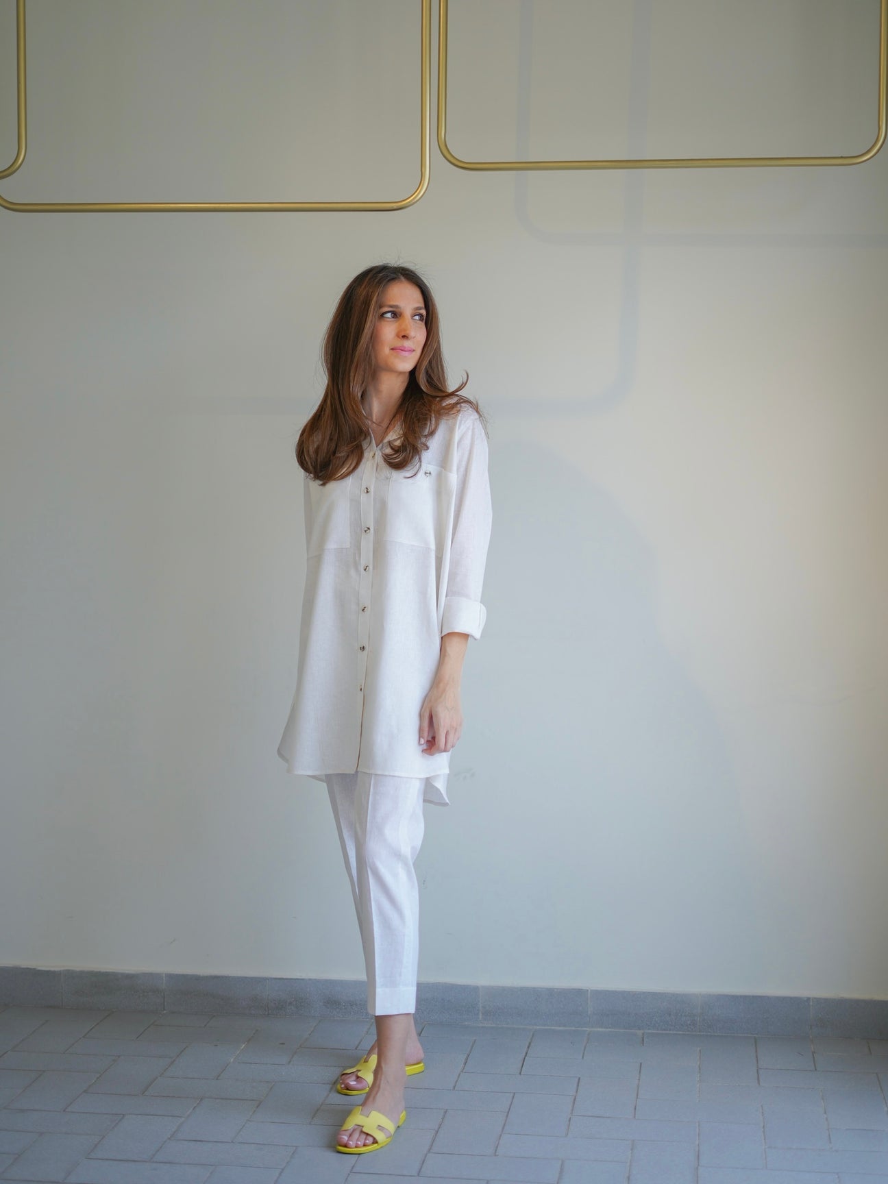 Collared Linen Set