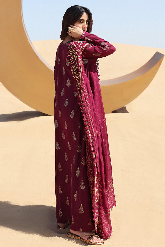 CRIMSON AURA-STITCH 3PC: LAWN EMBROIDERED SUIT