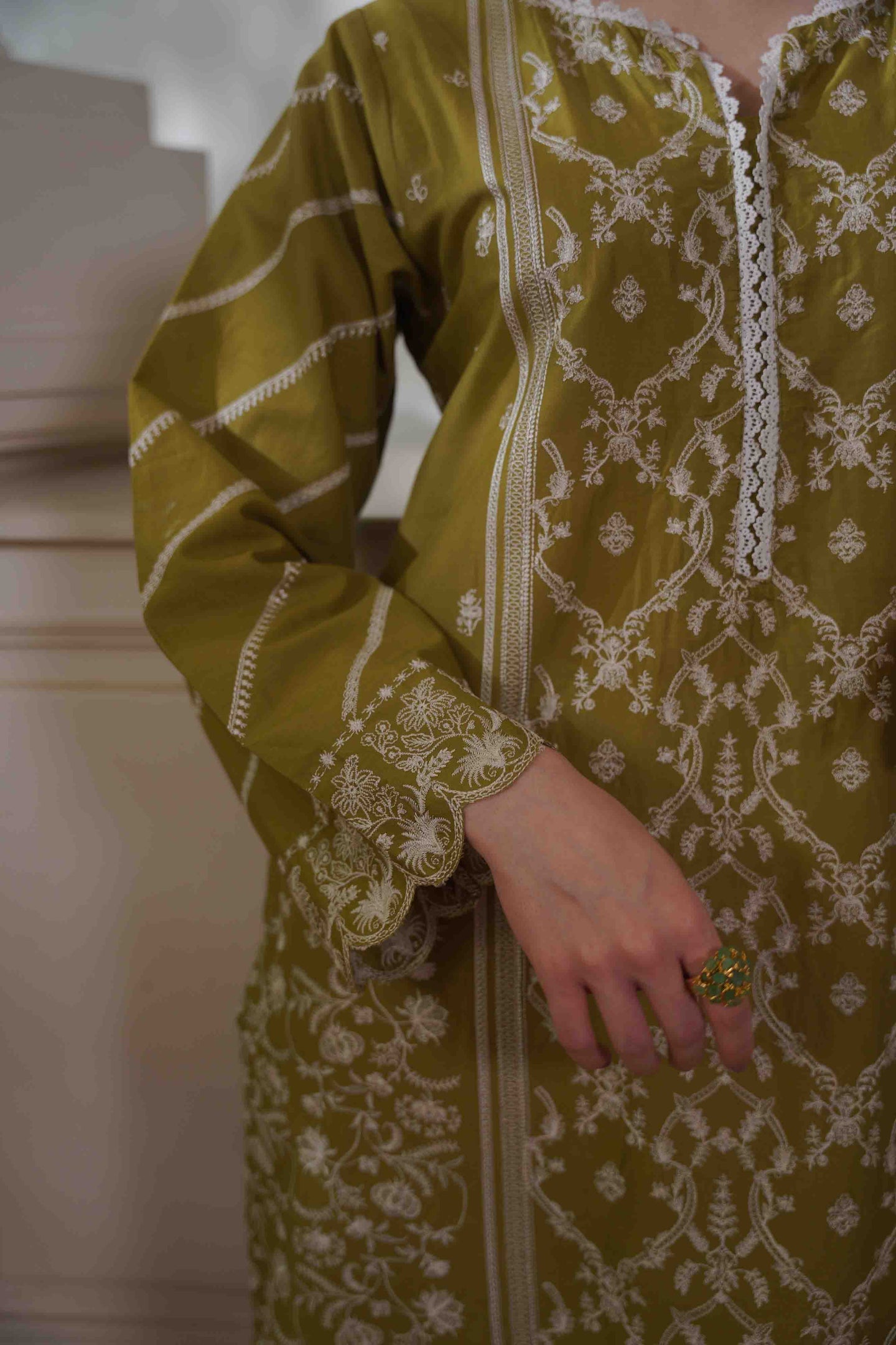 Tuberose Kurta - Mustard