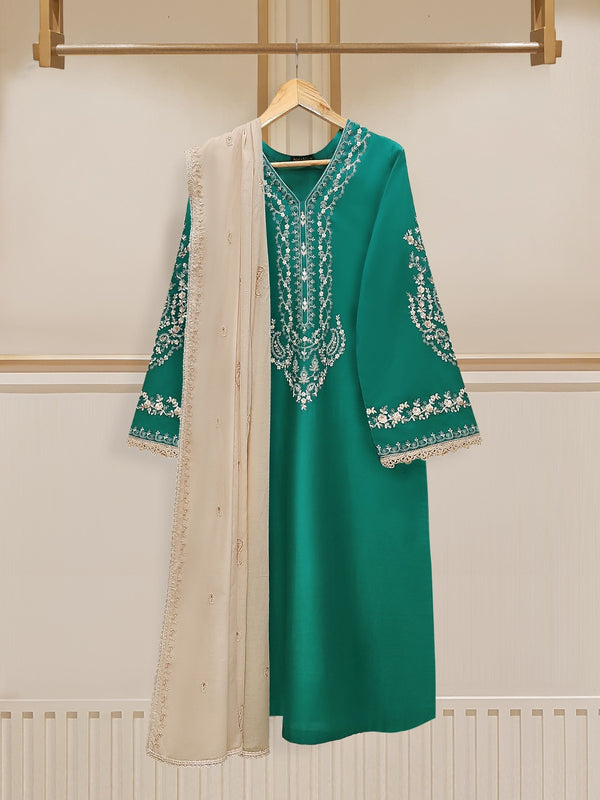 2 Piece - Pure Embroidered Cambric Suit S110017