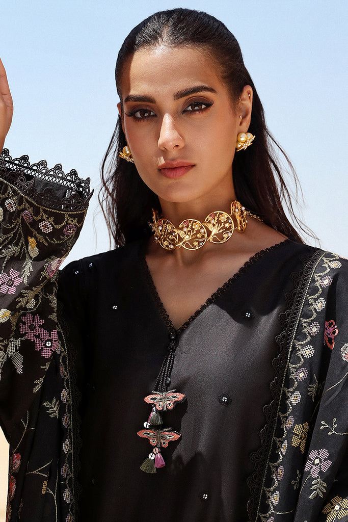 DEEP SHADOW-STITCH 3PC: LAWN EMBROIDERED SUIT