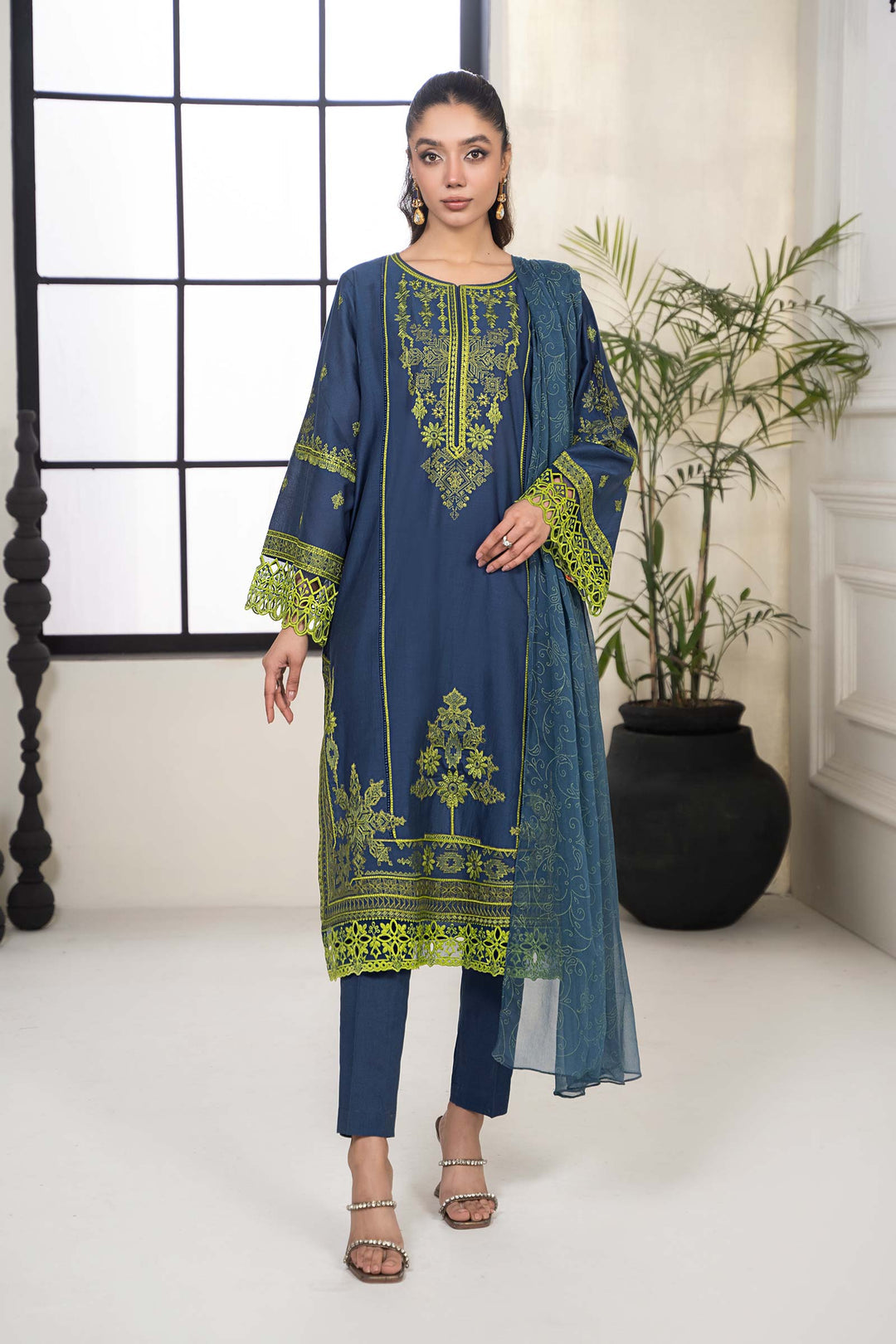 3 PIECE EMBROIDERED LAWN SUIT - MARIA B