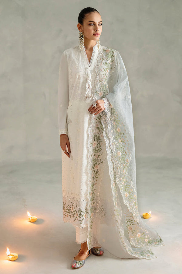 Blue Fog-3Pc Embroidered Lawn Suit