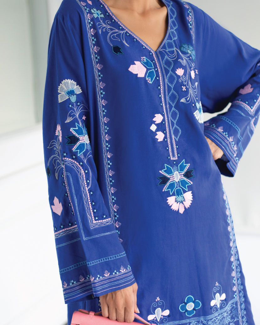 Primrose Blue Kurta - Nia Mia