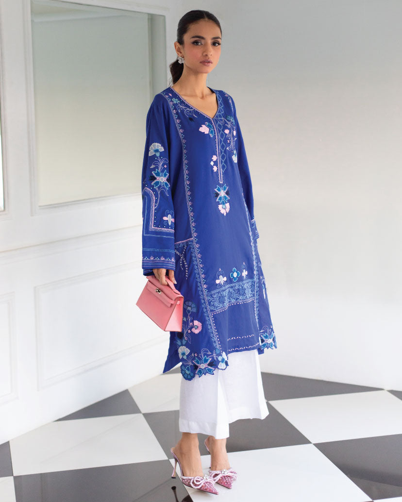 Primrose Blue Kurta - Nia Mia