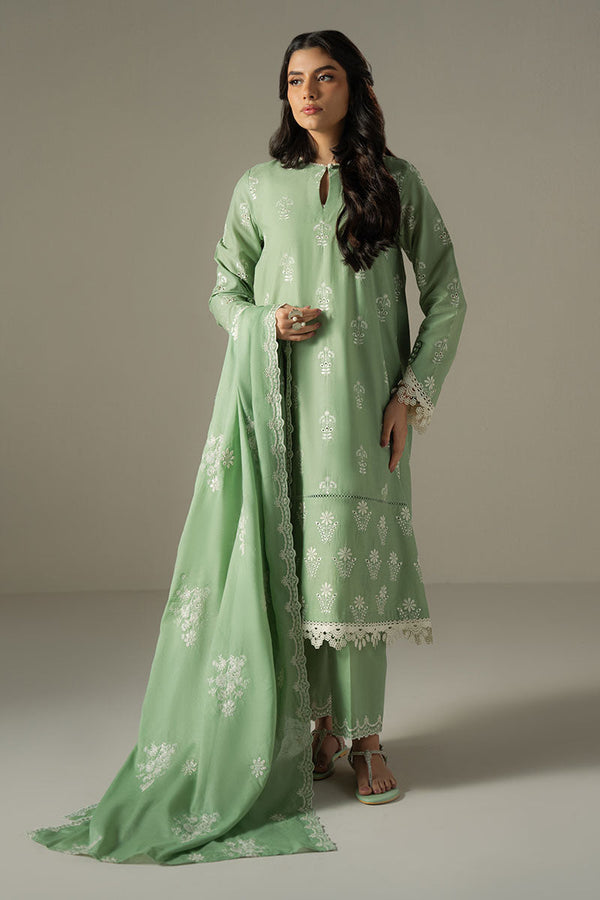 SAGE GARDEN-3PC CHIKANKARI SUIT