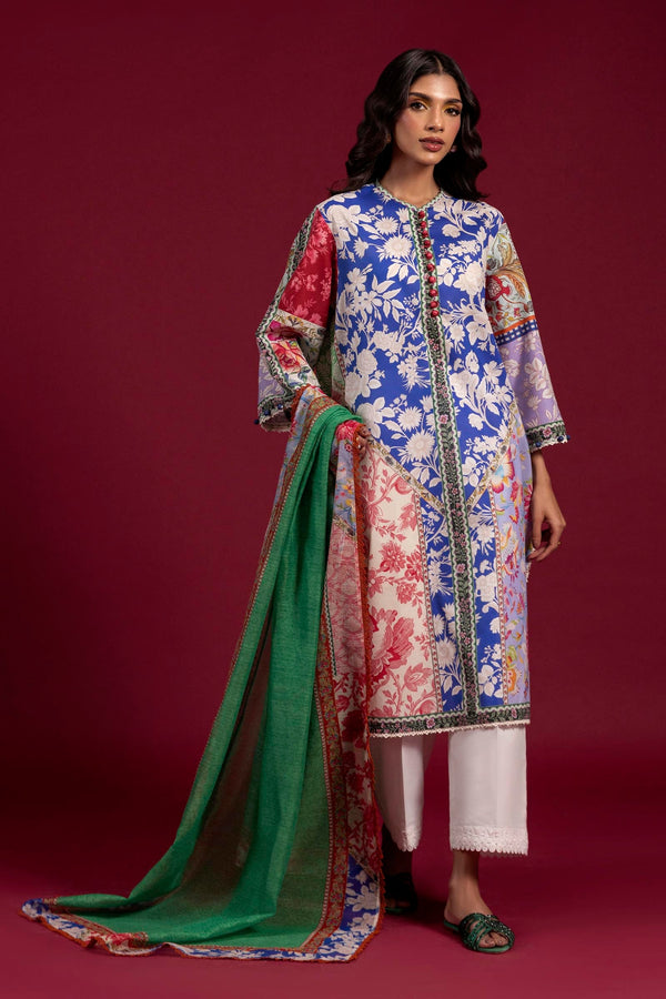 Unstitched Lawn 2 Piece Suit (H251-006A-2D)