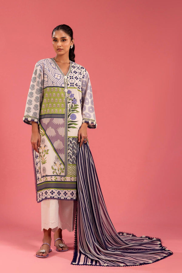 Unstitched Lawn 2 Piece Suit (H251-012A-2G)