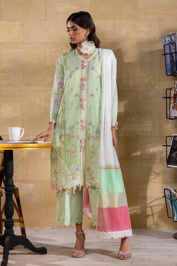 Unstitched 3 Piece Lawn Suit (M251-008A-3DG)