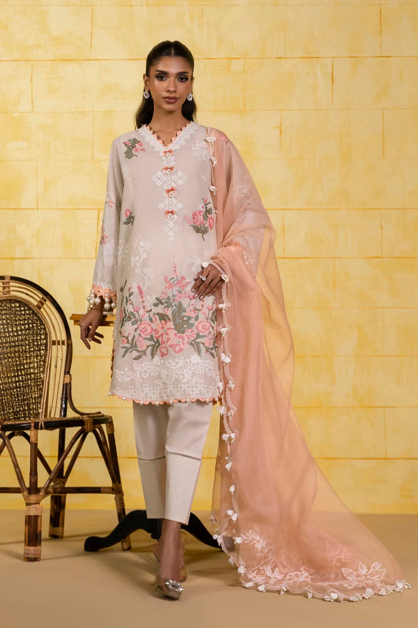 Unstitched 3 Piece Lawn Suit (M251-016A-3CT)