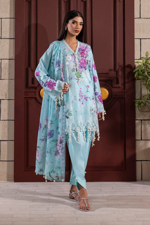 Unstitched 3 Piece Lawn Suit (M251-025B-3CJ)