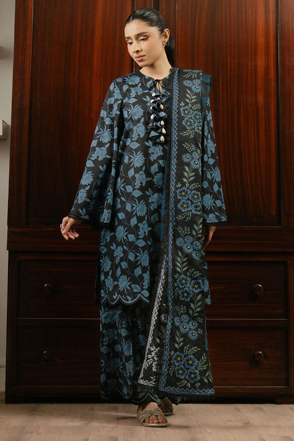 BLUE WAVE-3 PC PRINTED LAWN SUIT